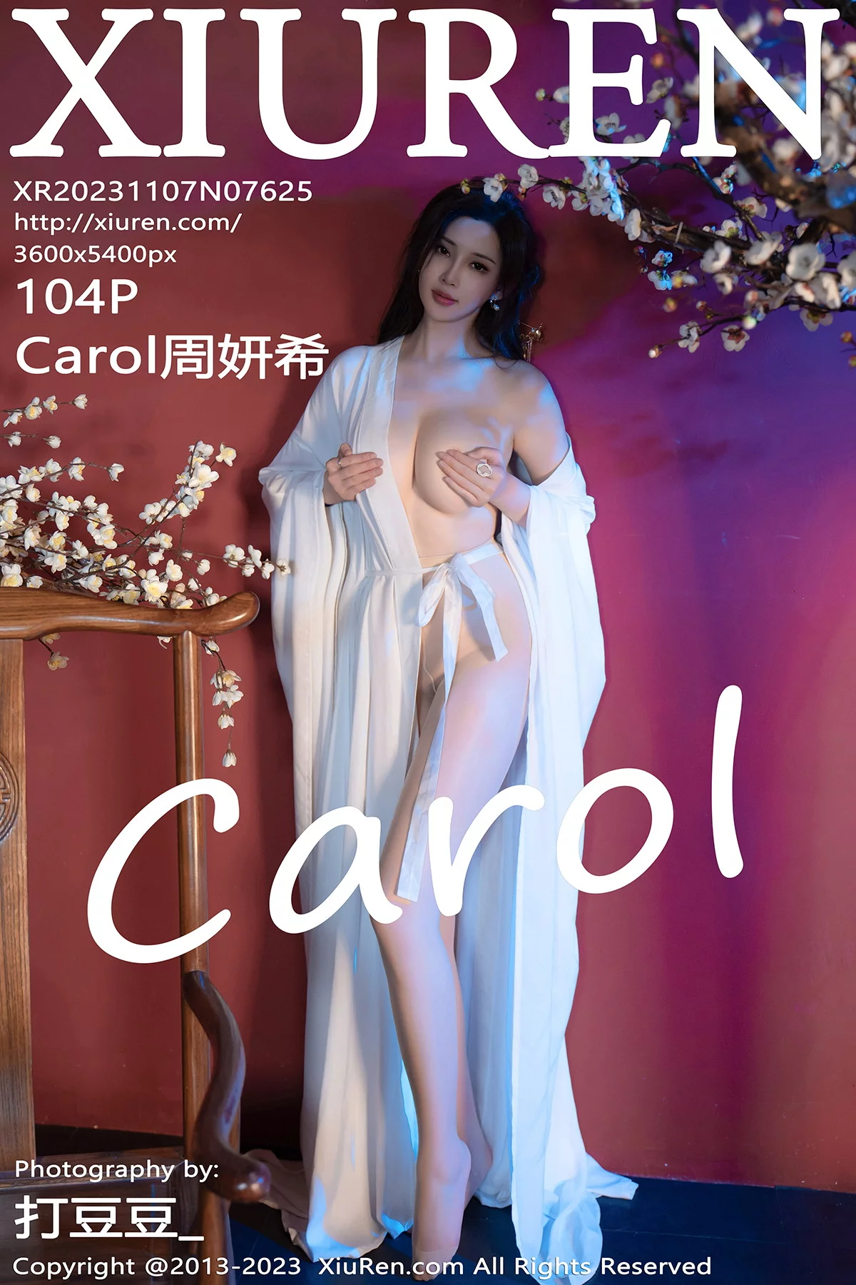 Xgyw.Org_XiuRen第7625期_女神Carol周妍希性感白色汉服配超薄肉丝秀丰满身材诱惑写真104P