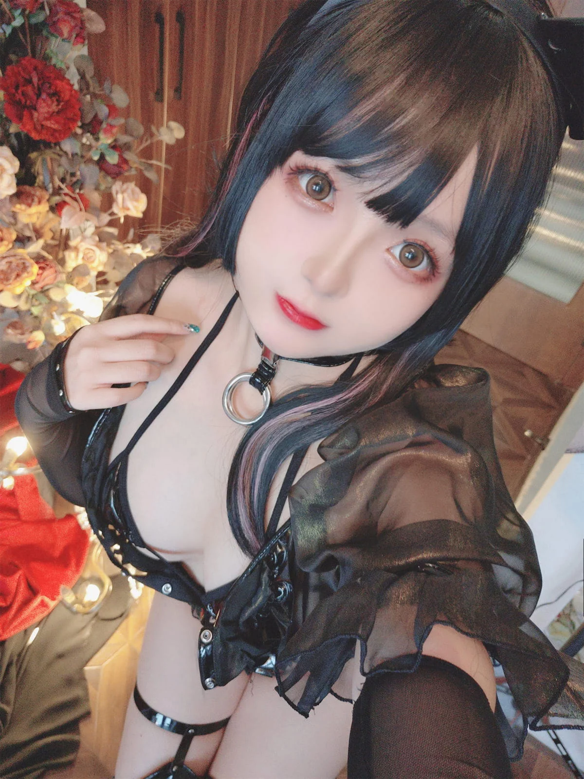 Xgyw.Org_Cosplay美女日奈娇皮衣系列主题性感黑色皮质情趣服饰露黑色三点式内衣诱惑写真123P