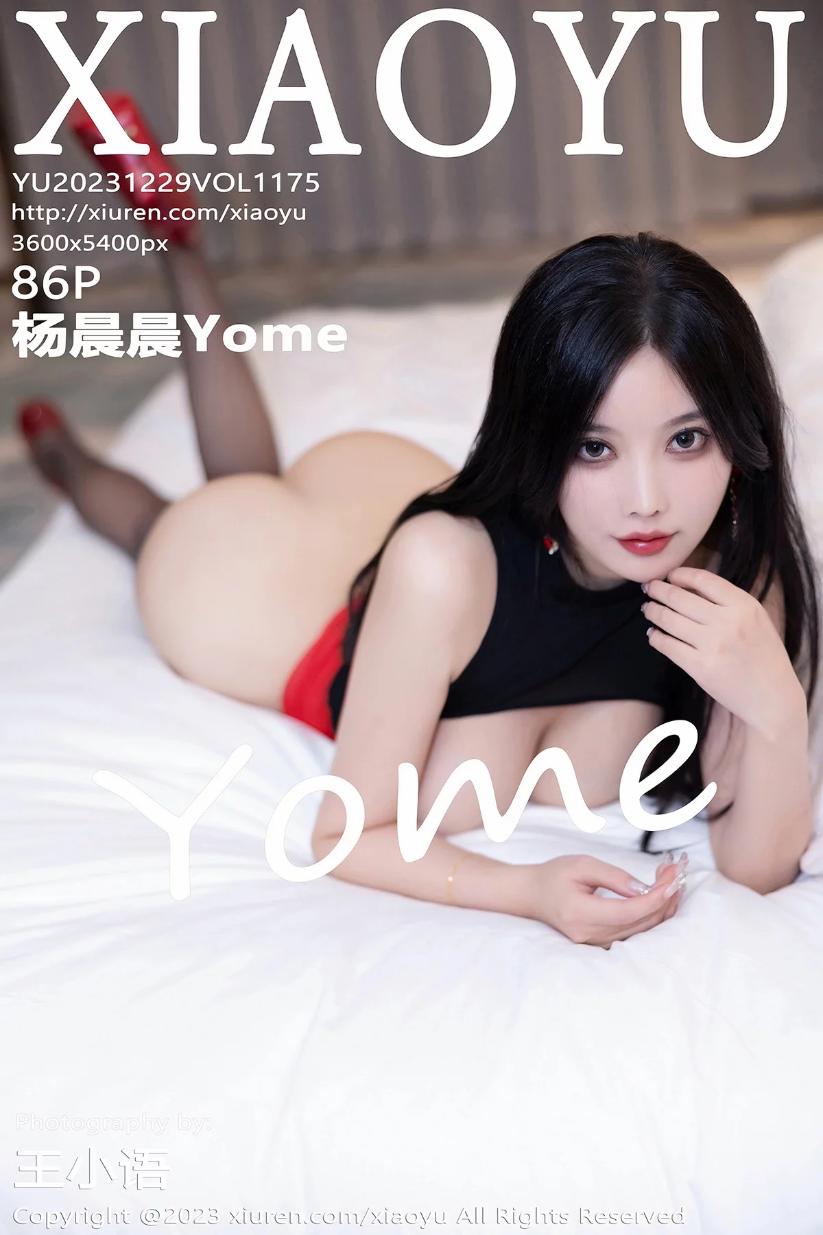 Xgyw.Org_[XiaoYu画语界]Vol.1175_女神杨晨晨Yome黑色薄透衣配性感红色短裙露超薄黑丝魅惑写真86P