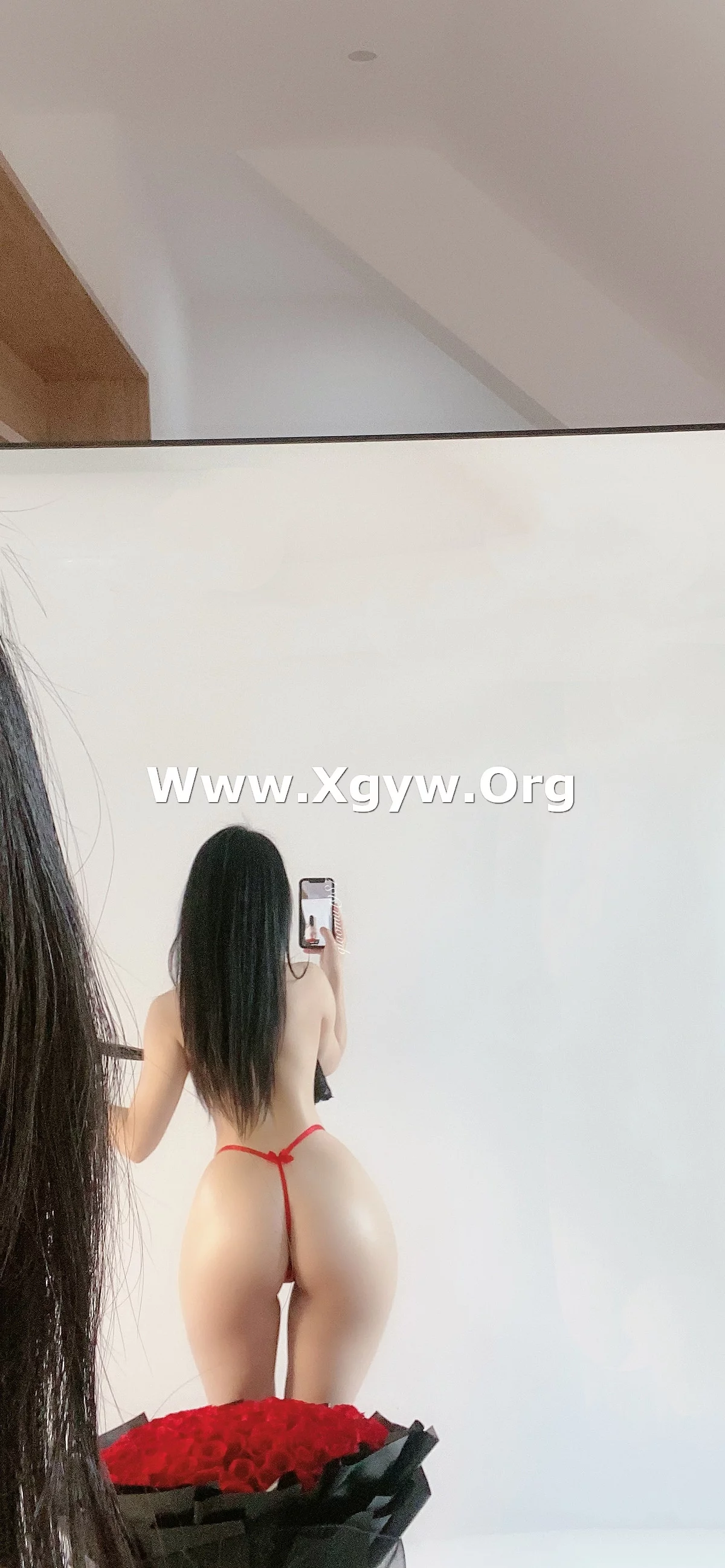 Xgyw.Org_健身俏臀少女俏妞qiaoniu挚爱献礼主题性感黑色内衣配红色丁字裤秀浑圆翘臀诱惑写真41P