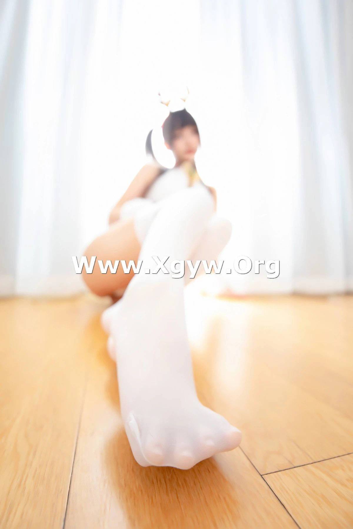 Xgyw.Org_萝莉美女神楽板真冬纯白祈愿主题小鹿装扮性感白色内衣配白丝袜秀完美身材诱惑写真75P