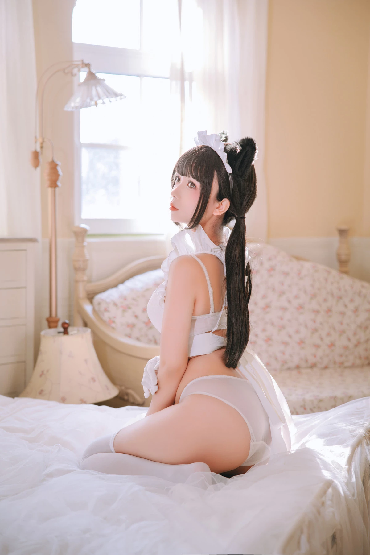 Xgyw.Org_Cosplay美女日奈娇猫娘女仆主题性感黑白两套女仆长裙配白丝袜秀丰满身材诱惑写真60P