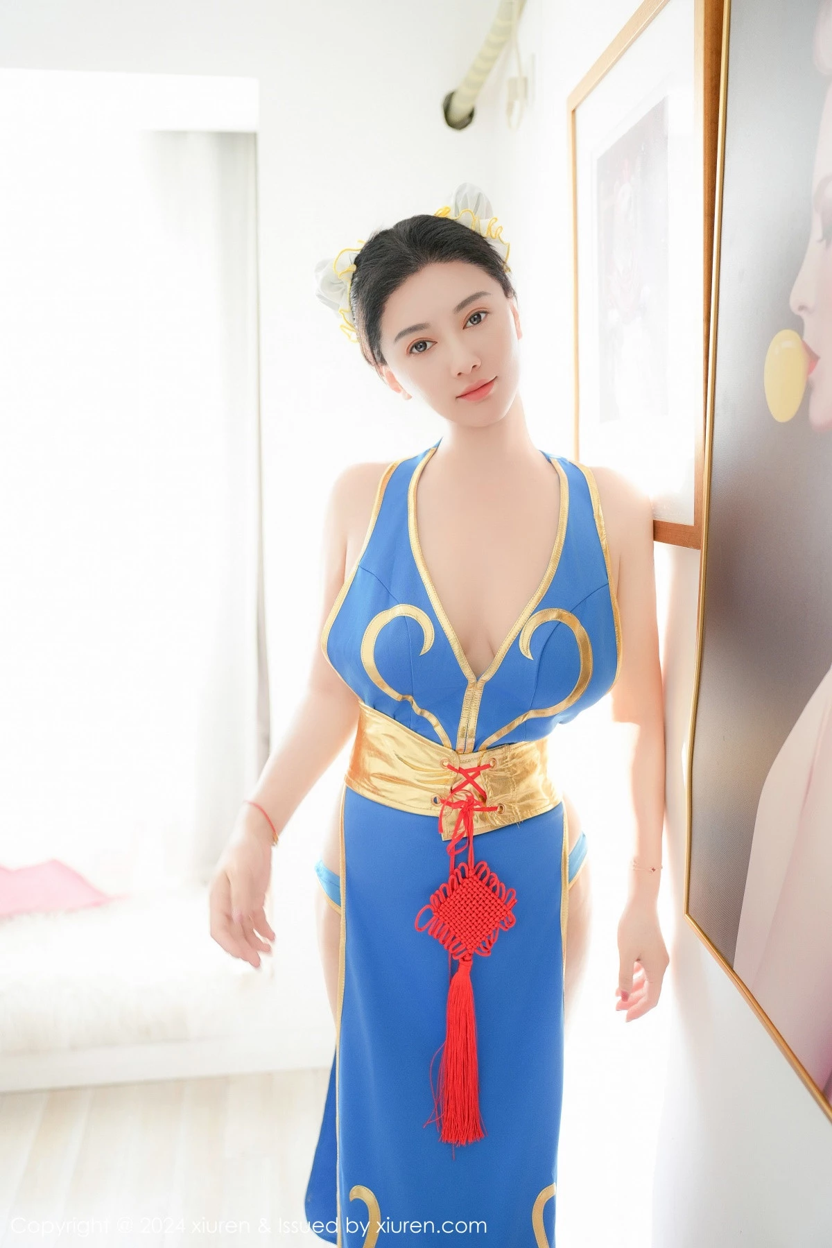 Xgyw.Org_XiuRen第9252期_模特雅茹老师性感蓝色COSPLAY服饰秀白嫩柔美身姿诱惑写真61P