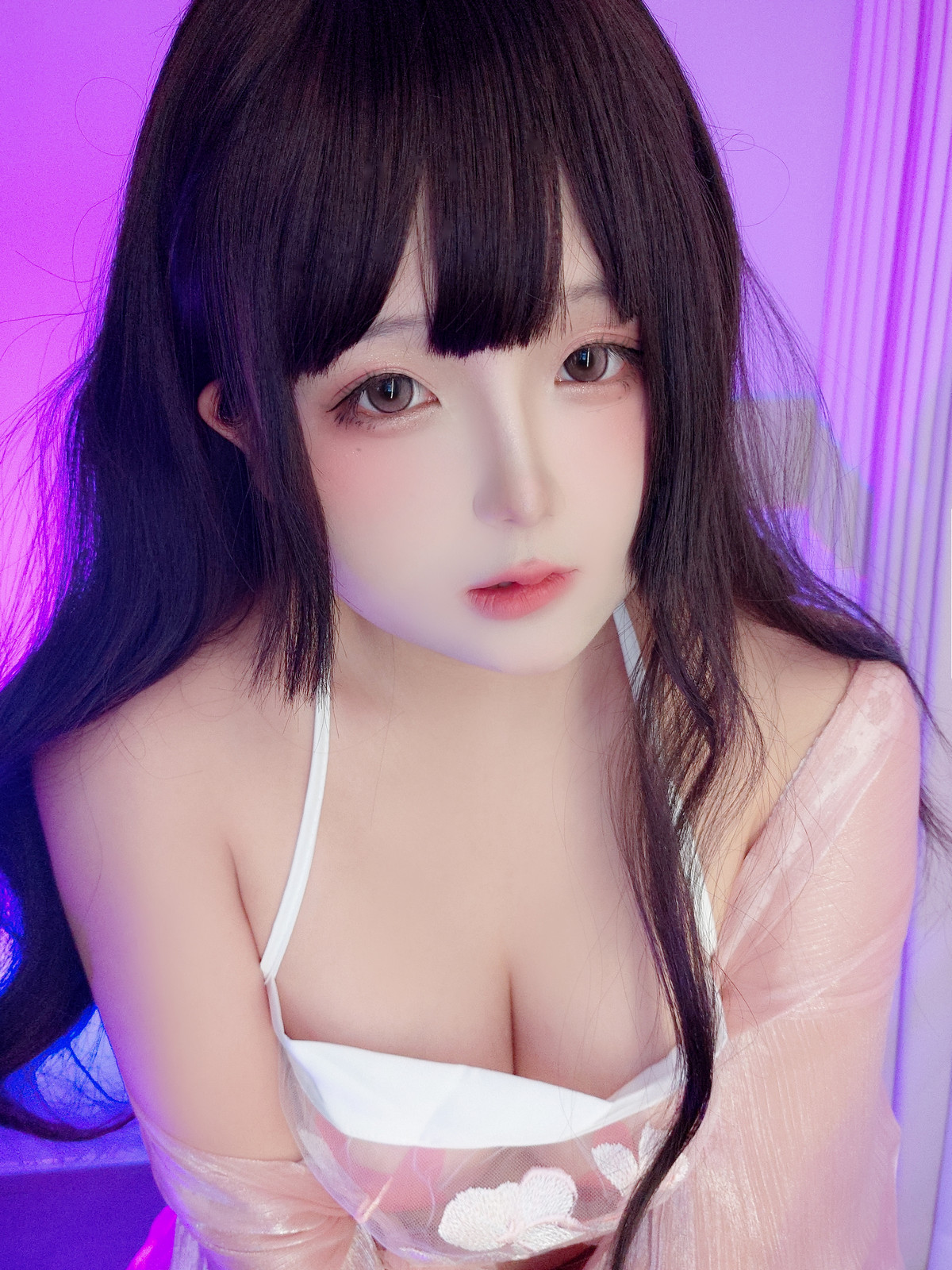 Xgyw.Org_Cosplay美女日奈娇爱妃主题私房性感粉色薄纱露情趣内衣秀豪乳兔兔遮点惹火诱惑写真128P