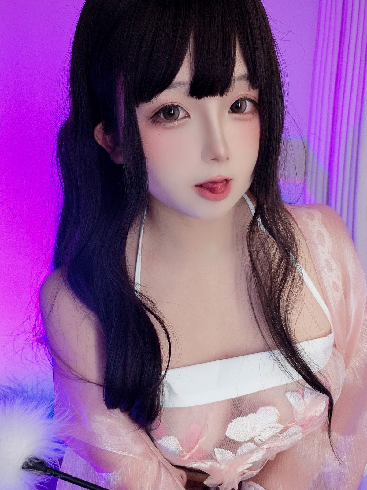 Xgyw.Org_Cosplay美女日奈娇爱妃主题私房性感粉色薄纱露情趣内衣秀豪乳兔兔遮点惹火诱惑写真128P