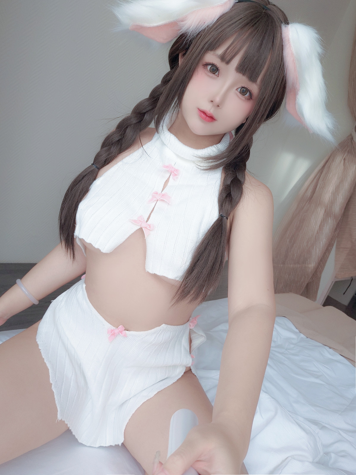 Cosplay美女日奈娇醉酒的同事主题私房浴室性感黑色蕾丝内衣秀完美身材惹火诱惑写真190P